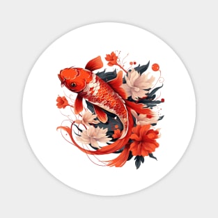 Koi Fish In A Pond Magnet